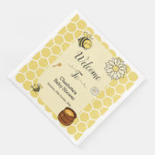 Niedliche Biene mit Sweet Honey Baby Dusche Serviette (Ecke)