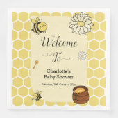 Niedliche Biene mit Sweet Honey Baby Dusche Serviette (Vorderseite)