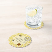 Niedliche Biene mit Sweet Honey Baby Dusche Untersetzer (Vor Ort)