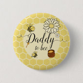Niedliche Biene mit Sweet Honey Daddy-to-Biene But Button (Vorderseite)