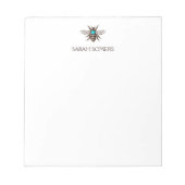 Niedliche Biene mit türkisfarbenem Herzen Personal Notizblock (Vorderseite)