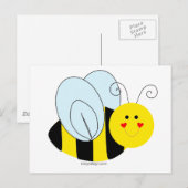 Niedliche Biene Postkarte (Vorne/Hinten)