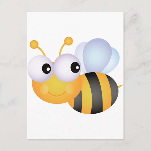 Niedliche Biene Postkarte (Vorderseite)