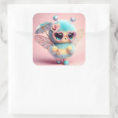 Niedliche Biene Quadratischer Aufkleber (Tasche)