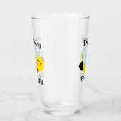 Niedliche Biene sorgen sich nicht die glückliche Glas (Rechts)