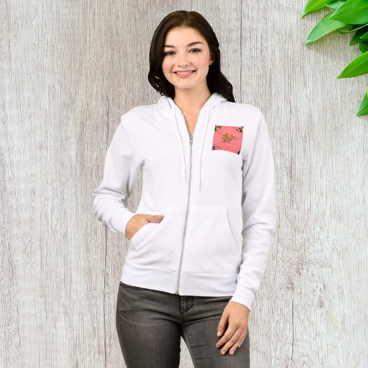 Niedliche Biene und Blume Rosa Frühlingspark Hoodie