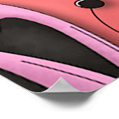 Niedliche Biene und Blume Rosa Frühlingspark Poster (Ecke)