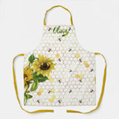 Niedliche Bienen auf Bienenstöcken Weißer Koch Fra Schürze (Vorderseite)