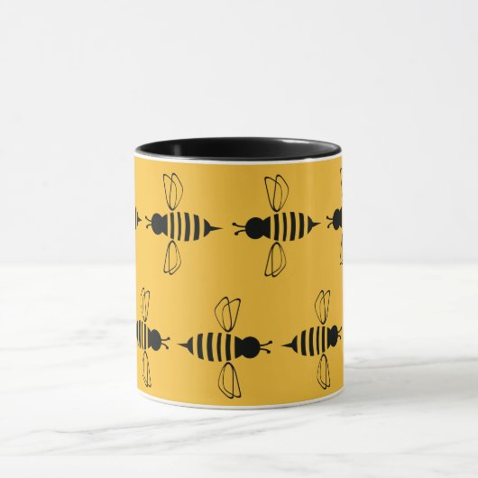 Niedliche Bienen, Bienen, Honigbienen, Honigbienen Tasse (Zentrum)