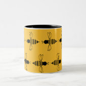 Niedliche Bienen, Bienen, Honigbienen, Honigbienen Zweifarbige Tasse (Mittel)
