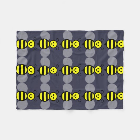 Niedliche Bienen-Fleece-Decke Fleecedecke (Vorderseite (Horizontal))
