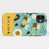 Niedliche Bienen formen iPhone Case (Rückseite (Horizontal))