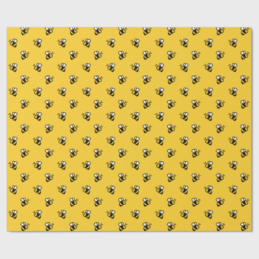 Niedliche Bienen Geschenkpapier (Flach)