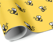 Niedliche Bienen Geschenkpapier (Rolleneckpunkt)