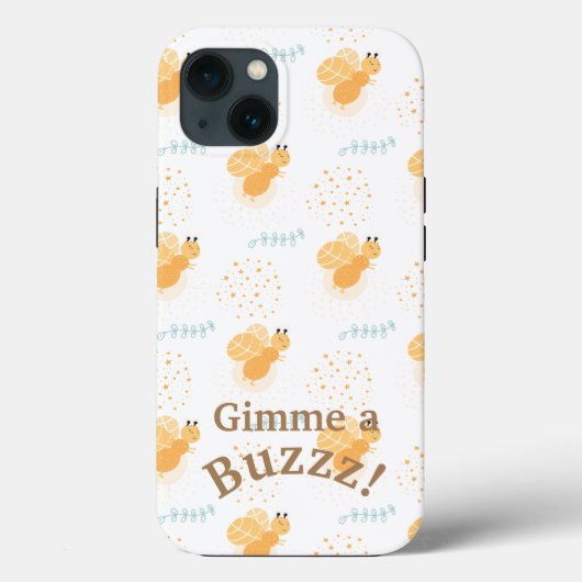 Niedliche Bienen Gimme eine Buzz-Typografie Case-Mate iPhone Hülle (Rückseite)