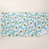 Niedliche Bienen-Handtuch Strandtuch (Vorderseite)