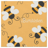 Niedliche Bienen/Hummelmuster Stoff (Nahaufnahme)
