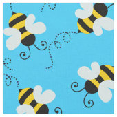 Niedliche Bienen/Hummelmuster Stoff (Nahaufnahme)