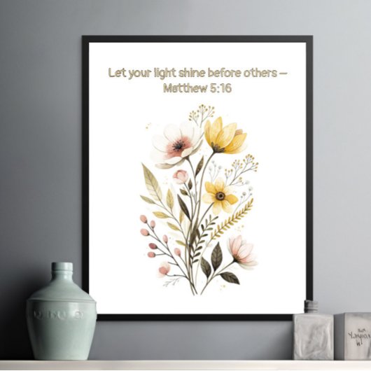Niedliche Bienen Inspiration Bibel Verse Wall Art Poster