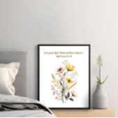 Niedliche Bienen Inspiration Bibel Verse Wall Art Poster