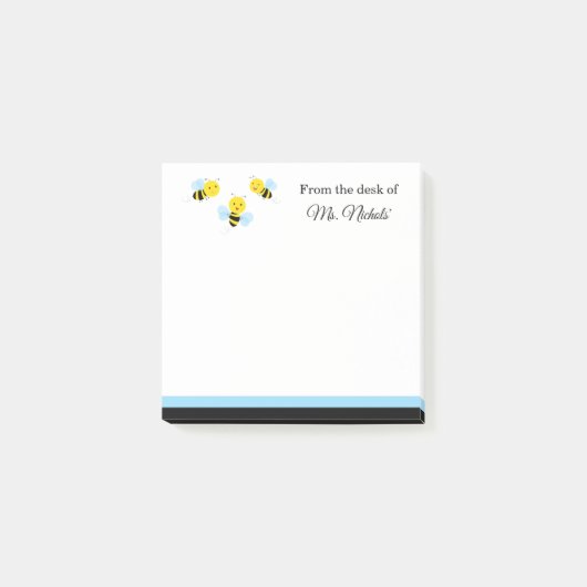 Niedliche Bienen-Klassenzimmer-Plakat Posten-It® Post-it Klebezettel (Vorderseite)