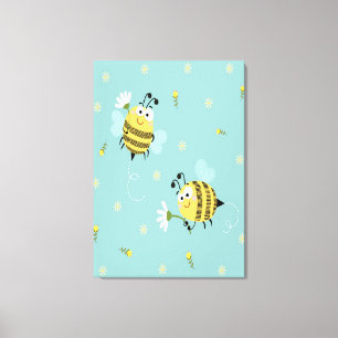 Niedliche Bienen Leinwanddruck