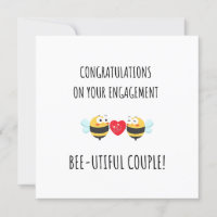 Niedliche Bienen-Liebe Pun Funny Verlobung Card