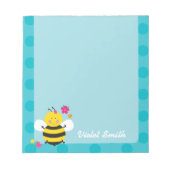 Niedliche Bienen Personalisierte Notepad Notizblock (Vorderseite)