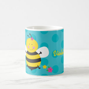 Niedliche Bienen-personalisierte Tasse