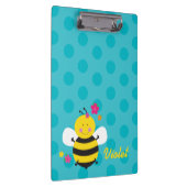 Niedliche Bienen-personalisiertes Klemmbrett (Rechts)