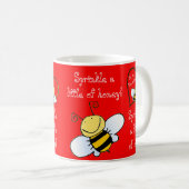 Niedliche Bienen sind mein Valentinrot Kaffeetasse (VorderseiteRechts)