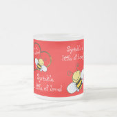 Niedliche Bienen sind mein Valentinrot Mattglastasse (Mittel)