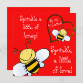 Niedliche Bienen sind meine Valentinische Rote Kar (Vorne/Hinten)