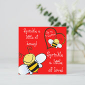 Niedliche Bienen sind meine Valentinische Rote Kar (Stehend Vorderseite)