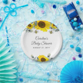 Niedliche Bienen & Sonnenblumen Eucalyptus Baby Du Pappteller (Party)