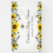 Niedliche Bienen & Sonnenblumen Eukalyptus Baby Du Banner (Vertikal)