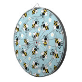 Niedliche Bienen und Blume Dartscheibe (Vorderseite rechts)