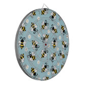 Niedliche Bienen und Blume Dartscheibe (Vorderseite Links)