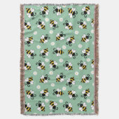 Niedliche Bienen und Blume Decke (Vorderseite Vertikal)