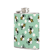 Niedliche Bienen und Blume Flachmann (Links)