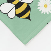 Niedliche Bienen und Blume Fleecedecke (Ecke)