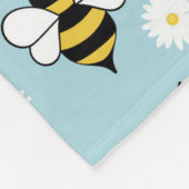 Niedliche Bienen und Blume Fleecedecke (Ecke)