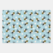 Niedliche Bienen und Blume Geschenkpapier Set (Vorderseite 3)