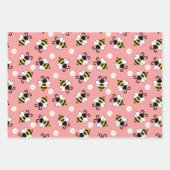 Niedliche Bienen und Blume Geschenkpapier Set (Vorderseite 2)