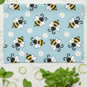Niedliche Bienen und Blume Geschirrtuch (Gefaltet)