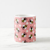 Niedliche Bienen und Blume Kaffeetasse (Mittel)