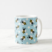 Niedliche Bienen und Blume Kaffeetasse (VorderseiteRechts)