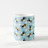 Niedliche Bienen und Blume Kaffeetasse (Mittel)