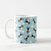 Niedliche Bienen und Blume Kaffeetasse (Links)