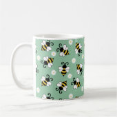 Niedliche Bienen und Blume Kaffeetasse (Links)
